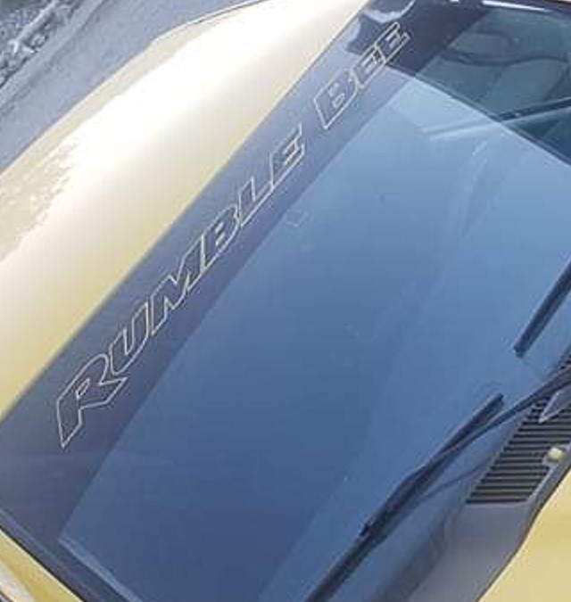 "Rumble Bee" Windshield Banner Decal Dodge Ram Rumble Bee - Click Image to Close